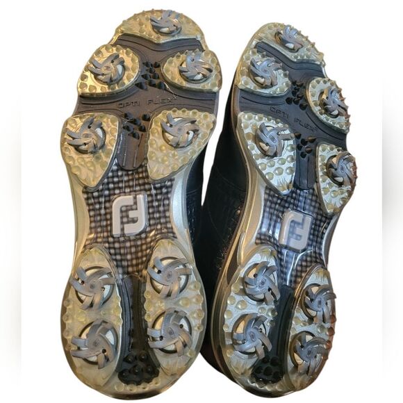 Footjoy Dryjoys Tour Saddle Spiked Mens Golf Shoes, Size 8W - Picture 10 of 13